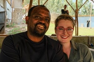 Zele and Emily, Bombe washing station, Sidama